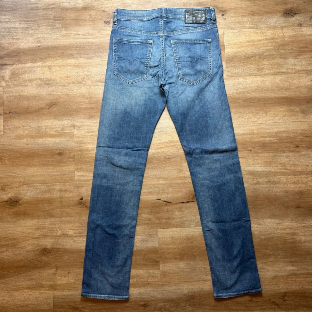 Diesel Buster Jeans Mens 28x32 Blue Slim Tapered Stretch Denim Distressed 084GR